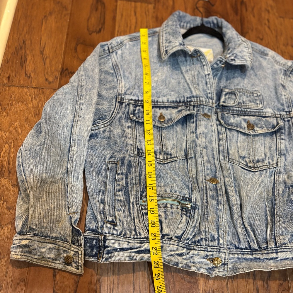 Vintage 80s Acid Wash Denim/Jean Jacket Unisex Men’s Sm Women’s Med - Picture 10 of 13